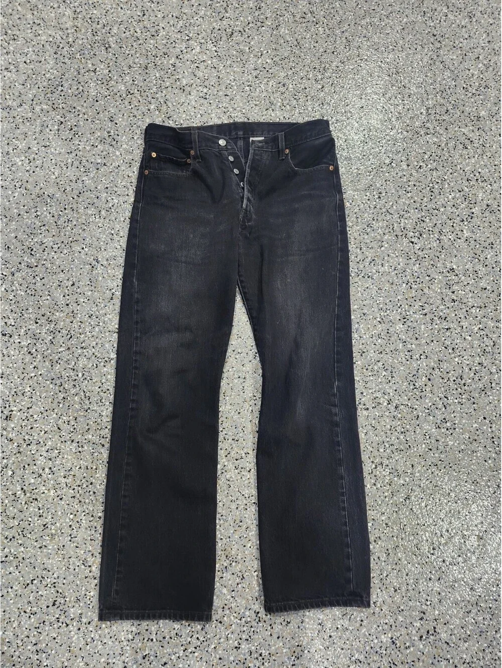 LEVI STRAUSS 501 Levis Red Tab Riveted Button Fly GRAY Jeans Tag Size W34 X L32